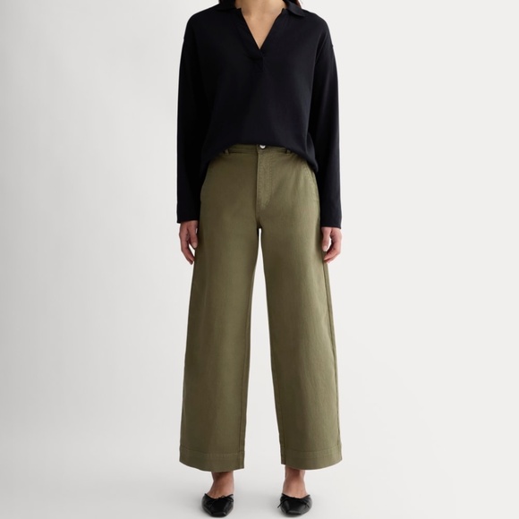 Everlane Wide Leg Utility Pant - Kalamata - Picture 1 of 6